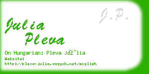 julia pleva business card